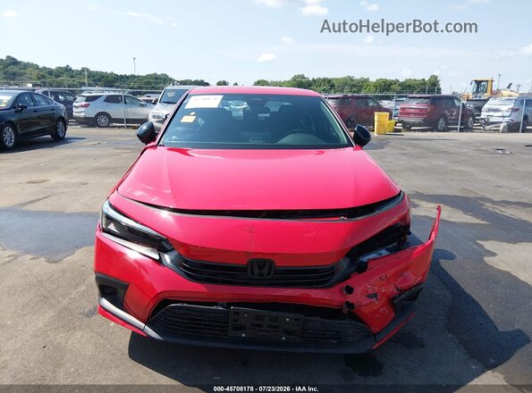 2HGFE2F57NH596318 2022 HONDA CIVIC Red Instrument cluster view
