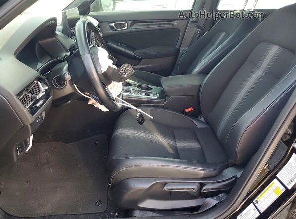 2HGFE2F57NH605762 2022 HONDA CIVIC Black წინა სალონის ხედი