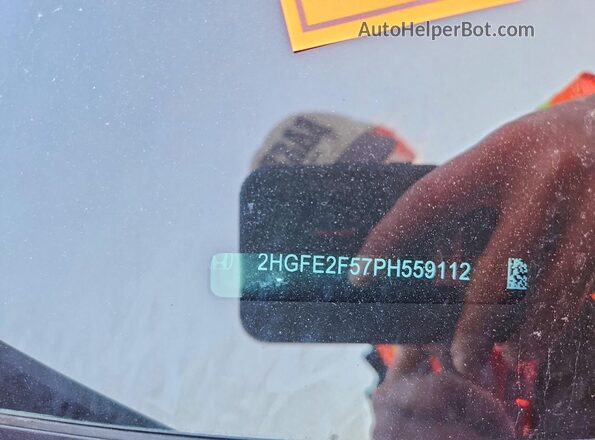 2HGFE2F57PH559112 2023 HONDA CIVIC Black VIN sticker view