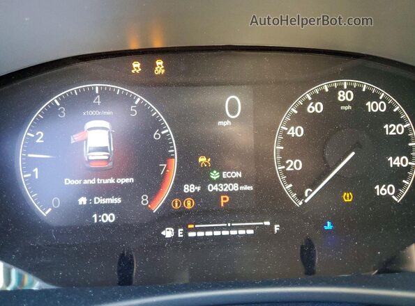 2HGFE2F57RH528851 2024 HONDA CIVIC Blue Вид щитка приладів
