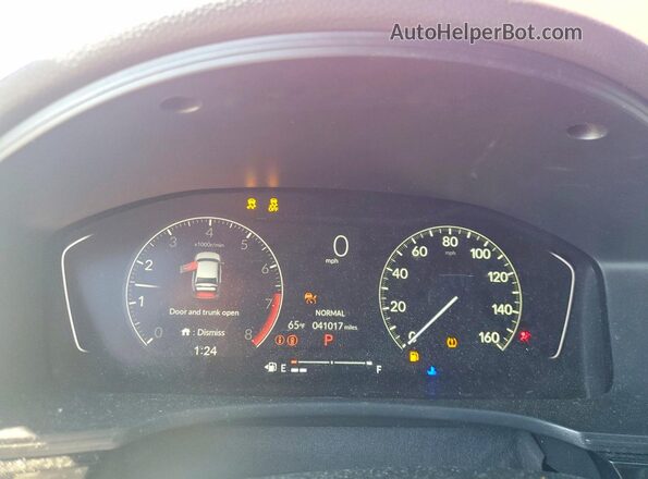 2HGFE2F57RH539574 2024 HONDA CIVIC Red ხელსაწყოთა პანელის ხედი