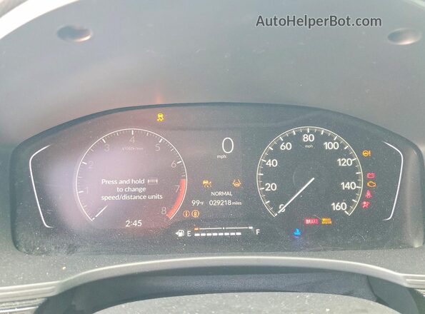 2HGFE2F57SH534347 2025 HONDA CIVIC Gray Սարքավորումների վահանակի տեսք