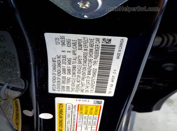 2HGFE2F57TH546032 2026 HONDA CIVIC Черный Вид подкапотного пространства