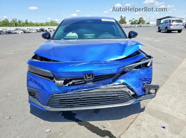 2HGFE2F58NH507887 2022 HONDA CIVIC Blue Դիմացի տեսք