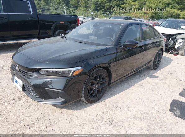 2HGFE2F58NH523989 2022 HONDA CIVIC Black Vista tres cuartos delantera izquierda