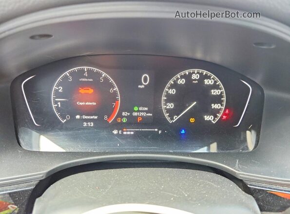 2HGFE2F58NH536774 2022 HONDA CIVIC Gray Widok zestawu wskaźników