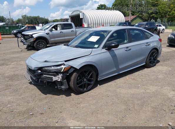 2HGFE2F58NH574487 2022 HONDA CIVIC Light Blue Передня ліва чверть