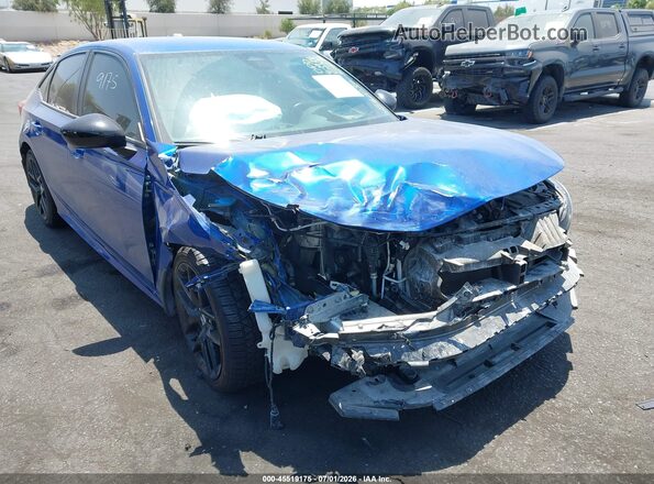 2HGFE2F58NH581035 2022 HONDA CIVIC Blue Դիմացի տեսք