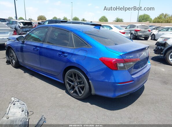 2HGFE2F58NH581035 2022 HONDA CIVIC Blue Հետևի ձախ