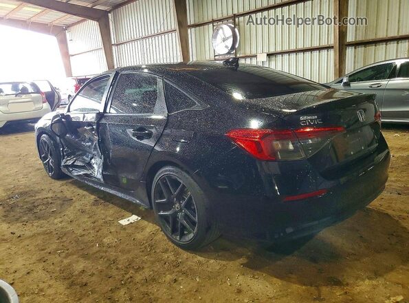 2HGFE2F58NH592133 2022 HONDA CIVIC Black Հետևի ձախ