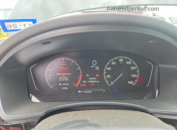 2HGFE2F58NH608055 2022 HONDA CIVIC Черный Вид щитка приборов