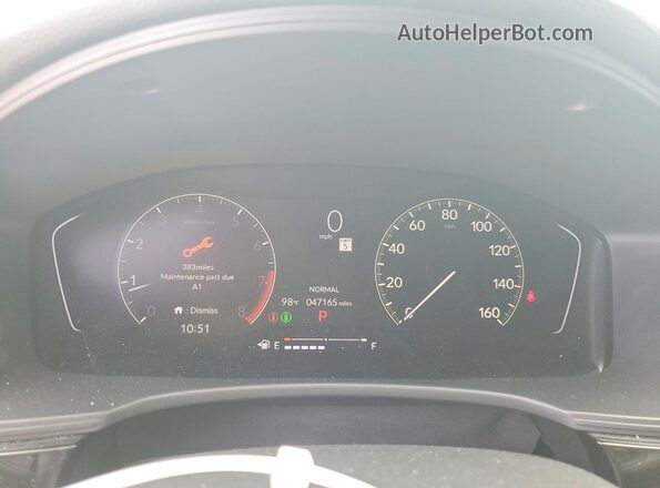 2HGFE2F58PH505219 2023 HONDA CIVIC Red ხელსაწყოთა პანელის ხედი