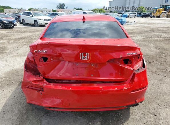 2HGFE2F58PH505219 2023 HONDA CIVIC Red უკანა ხედი