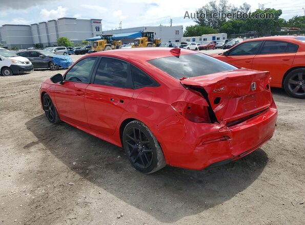2HGFE2F58PH505219 2023 HONDA CIVIC Red უკანა მარცხენა