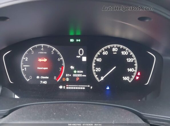 2HGFE2F58PH568188 2023 HONDA CIVIC White უკანა სავარძლების ხედი