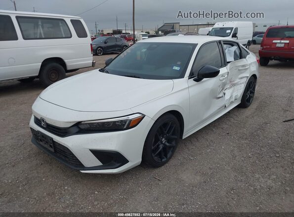 2HGFE2F58PH568188 2023 HONDA CIVIC White წინა მარცხენა ხედი სამი მეოთხედიდან