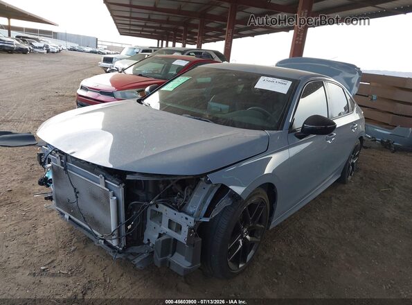 2HGFE2F58RH519737 2024 HONDA CIVIC Gray Առջևի ձախ երեք քառորդ տեսարան