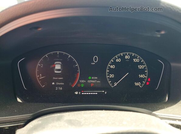 2HGFE2F58RH565312 2024 HONDA CIVIC Gray Vista del cuadro de instrumentos