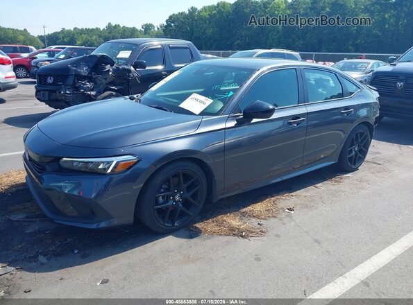 2HGFE2F58RH589965 2024 HONDA CIVIC Gray წინა მარცხენა ხედი სამი მეოთხედიდან