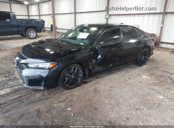 2HGFE2F58SH503107 2025 HONDA CIVIC Black Vista tres cuartos delantera izquierda