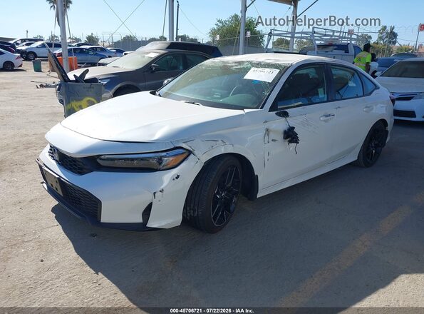 2HGFE2F58SH511546 2025 HONDA CIVIC White Առջևի ձախ երեք քառորդ տեսարան