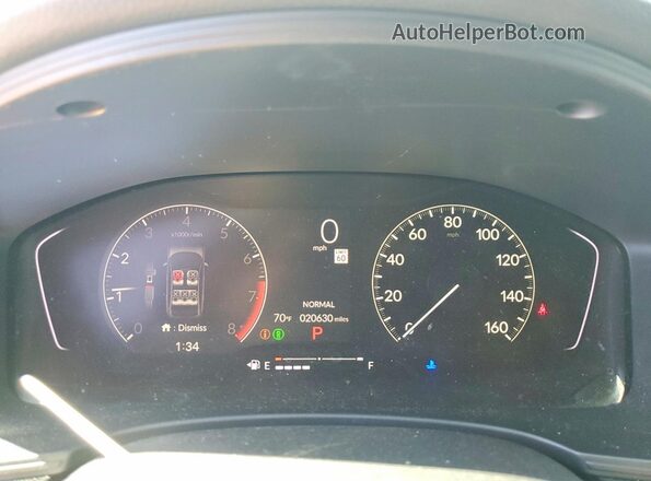 2HGFE2F58SH534616 2025 HONDA CIVIC Gray ხელსაწყოთა პანელის ხედი