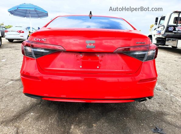 2HGFE2F58SH543722 2025 HONDA CIVIC Red Հետևի տեսք