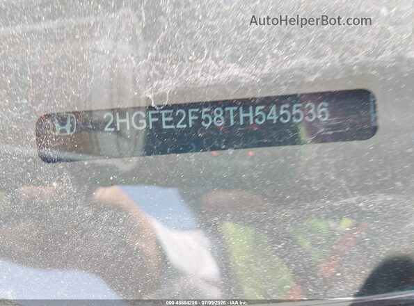 2HGFE2F58TH545536 2026 HONDA CIVIC Синий Вид подкапотного пространства