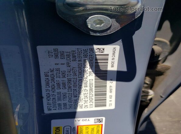 2HGFE2F59NH556113 2022 HONDA CIVIC Угольный Вид подкапотного пространства