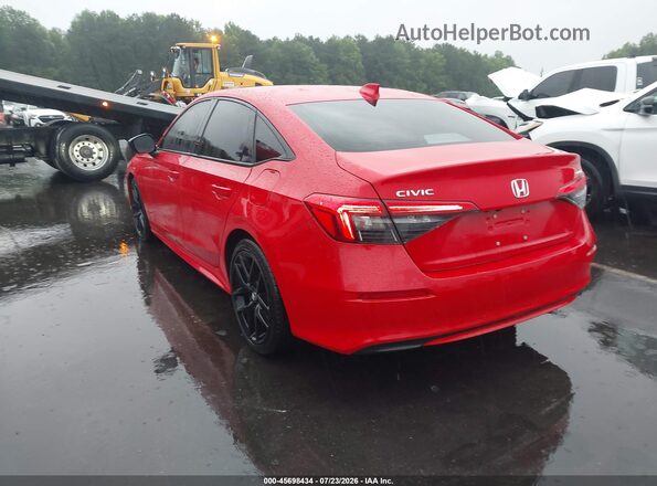 2HGFE2F59NH571257 2022 HONDA CIVIC Red Հետևի ձախ