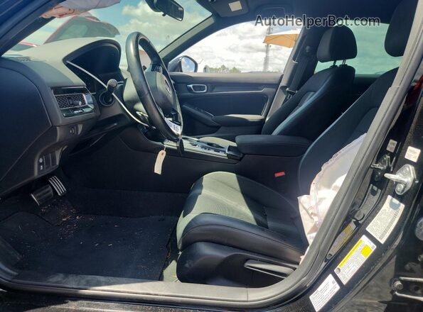 2HGFE2F59NH577821 2022 HONDA CIVIC Black წინა სალონის ხედი