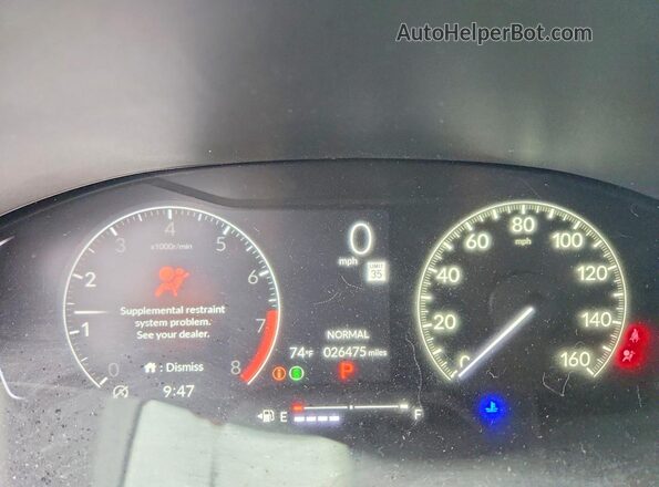 2HGFE2F59NH605780 2022 HONDA CIVIC Black Вид щитка приладів