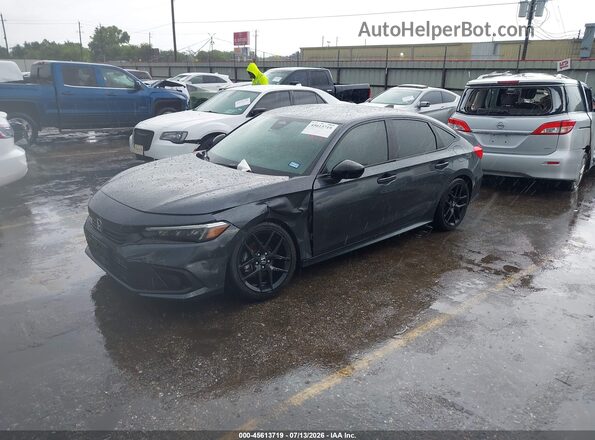 2HGFE2F59RH513221 2024 HONDA CIVIC Gray Առջևի ձախ երեք քառորդ տեսարան
