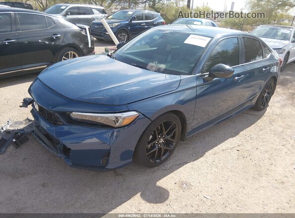 2HGFE2F59SH553675 2025 HONDA CIVIC Dark Blue წინა მარცხენა ხედი სამი მეოთხედიდან
