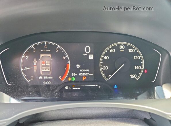2HGFE2F59TH543441 2026 HONDA CIVIC Gray Вид щитка приладів