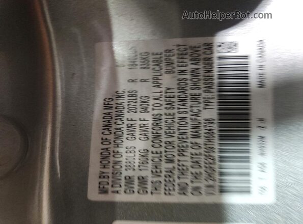 2HGFE2F59TH584796 2026 HONDA CIVIC Silver Widok komory silnika