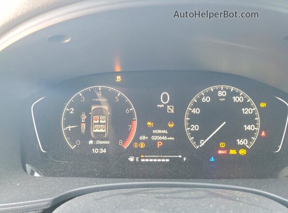 2HGFE2F5XSH500435 2025 HONDA CIVIC Black Вид щитка приладів