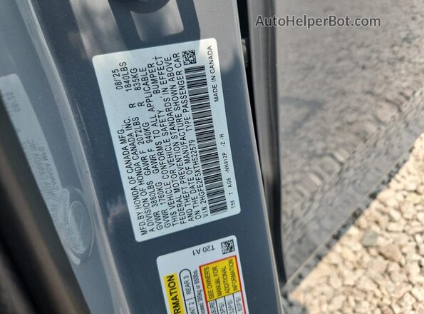 2HGFE2F5XTH522579 2026 HONDA CIVIC Серый Вид подкапотного пространства