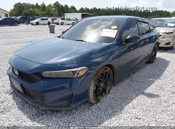 2HGFE4F81SH355050 2025 HONDA CIVIC Blue წინა მარცხენა ხედი სამი მეოთხედიდან