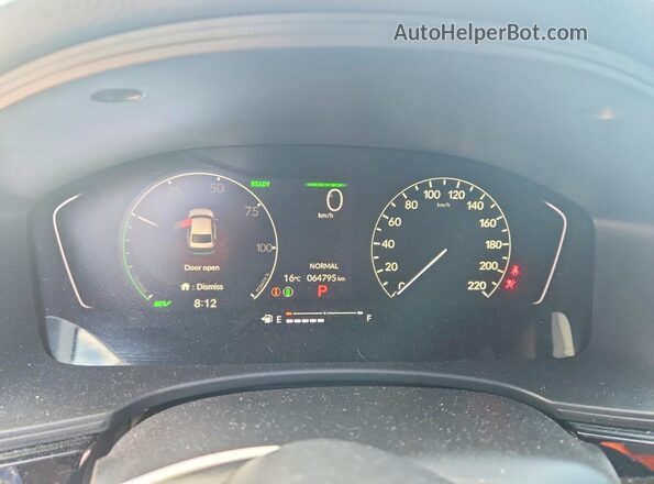 2HGFE4F82SH001523 2025 HONDA CIVIC Black Вид щитка приладів