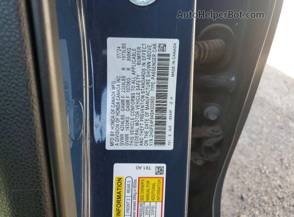 2HGFE4F84SH300950 2025 HONDA CIVIC Blue Engine compartment view