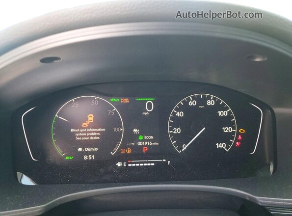 2HGFE4F86TH342067 2026 HONDA CIVIC Blue ხელსაწყოთა პანელის ხედი