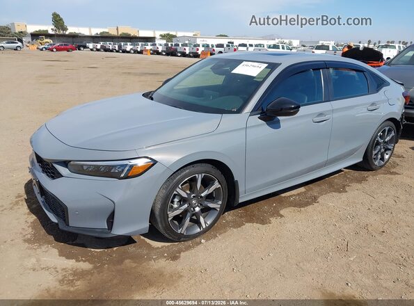 2HGFE4F88SH301728 2025 HONDA CIVIC Gray Առջևի ձախ երեք քառորդ տեսարան