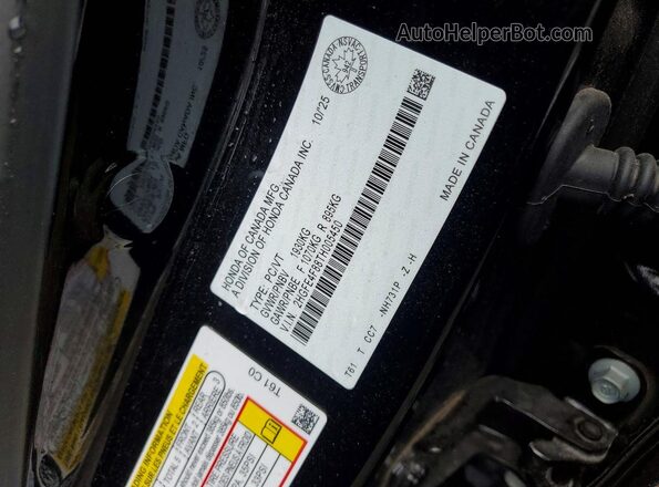 2HGFE4F88TH005450 2026 HONDA CIVIC Black Շարժիչի բաժամունքի տեսք