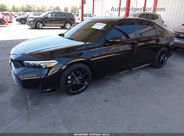 2HGFE4F89SH310423 2025 HONDA CIVIC Black Առջևի ձախ երեք քառորդ տեսարան