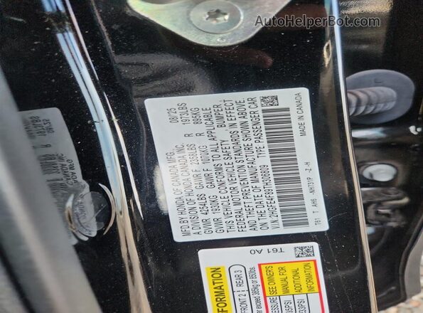 2HGFE4F89TH306809 2026 HONDA CIVIC Black Widok komory silnika