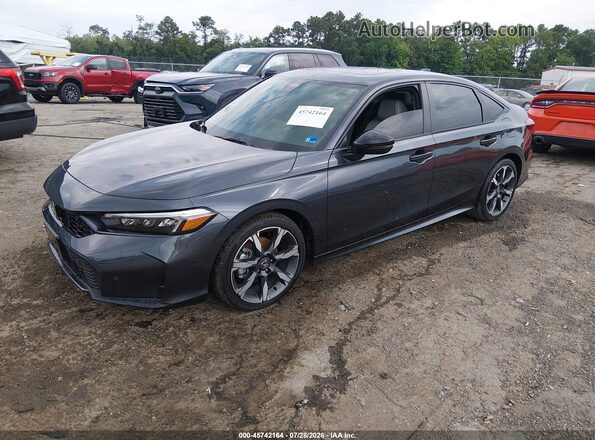 2HGFE4F89TH336196 2026 HONDA CIVIC Gray წინა მარცხენა ხედი სამი მეოთხედიდან