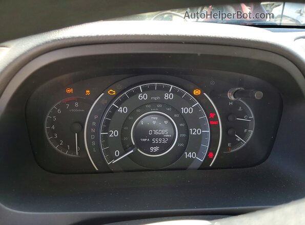 2HKRM3H48GH526345 2016 HONDA CR-V Gray Instrument cluster view
