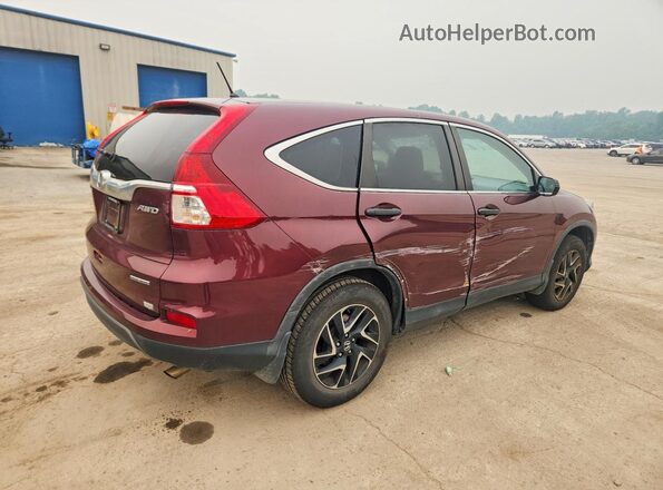 2HKRM4H4XGH700969 2016 HONDA CR-V Burgundy Tył prawy