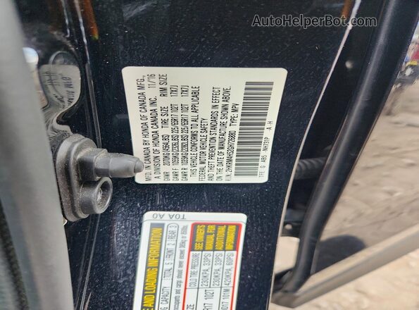 2HKRM4H52GH726880 2016 HONDA CR-V Black Widok naklejki z numerem VIN